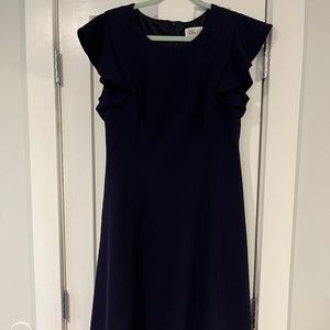 Tahari navy dress